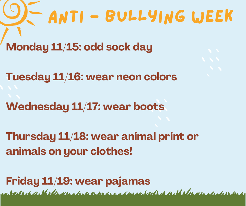 Anti Bullying Week Spirit Days