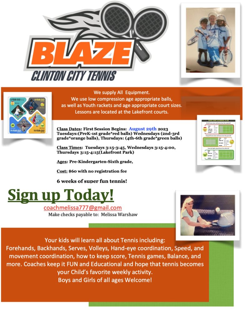 Blaze Tennis Flyer 2023
